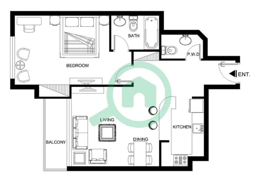 1 Bedroom in Marina With Stunning Ain Dubai View