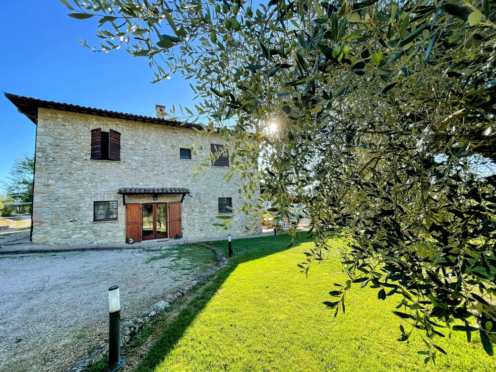 Detached Villa With Games Room, Pool, and Panoramic Views in San Damiano