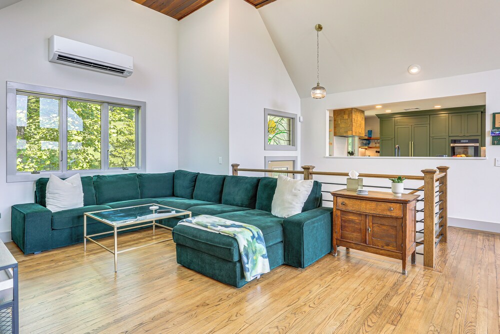 Walk to Bethel Woods: Family Home w/ Deck & Views!