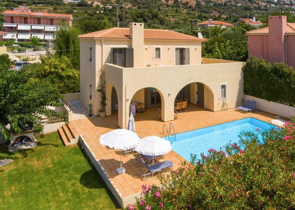 Villa Katerina Large Private Pool Walk to Beach Sea Views A C Wifi Car Not Required - 1021 view 2