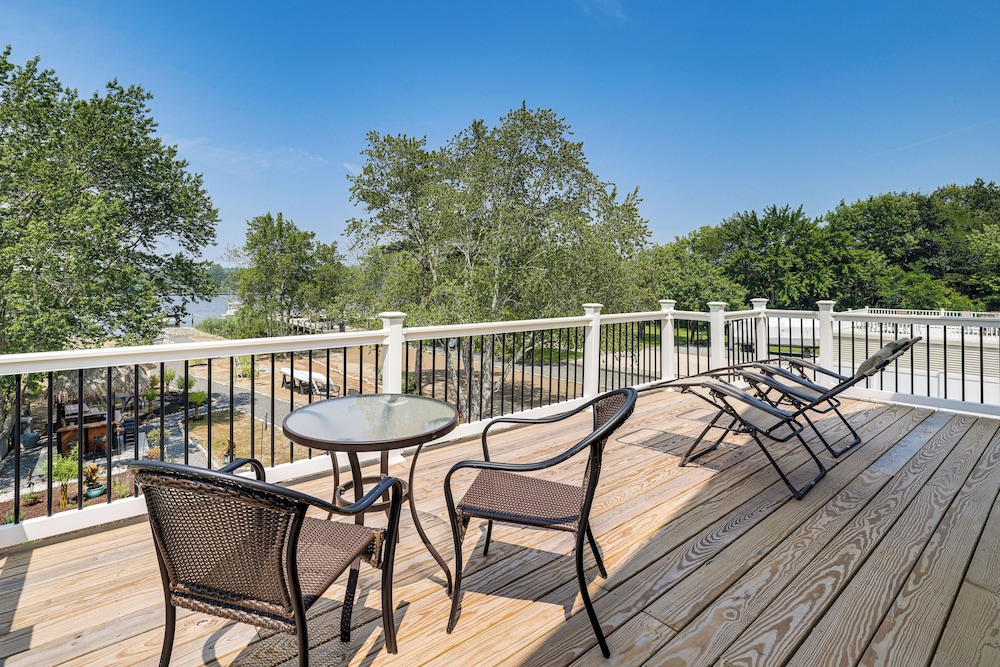 Dock + Backyard Bar: Spacious Barnegat Bay Retreat