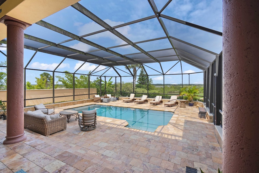 Sparkling Pool Balcony Sunsets Pool Table Dock