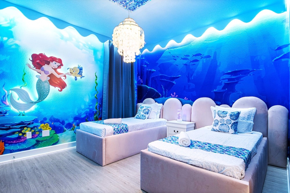 Themed Kids' Rooms, Pool & Game Loft Near Disney