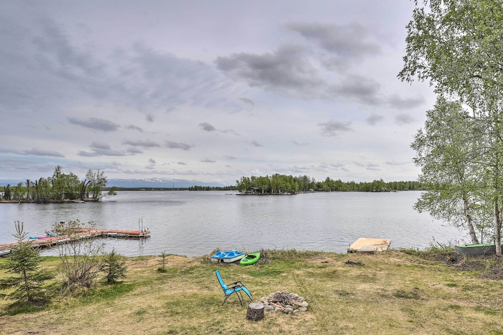 Scenic Waterfront Big Lake Home: Fish, Boat, Sled!