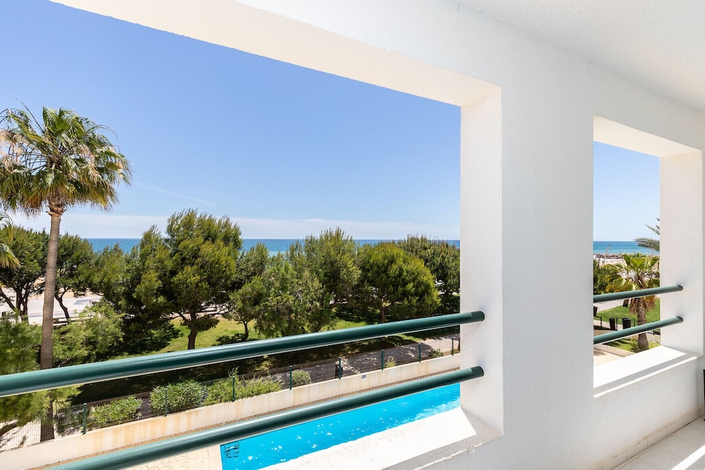 Quarteira First Line Front Beach Pool Flat View