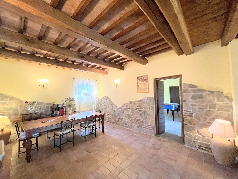 Detached Villa With Games Room, Pool, and Panoramic Views in San Damiano
