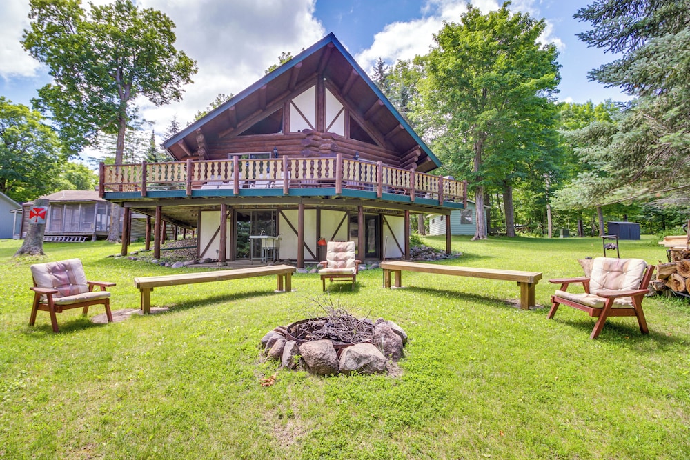 Lakefront Retreat w/ Dock & Yard in Remer!
