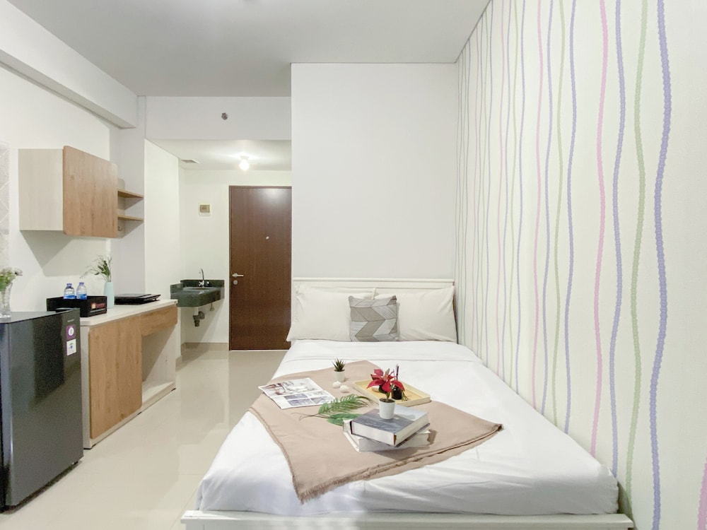 Modern Neutral Studio Room Transpark Cibubur Apartment