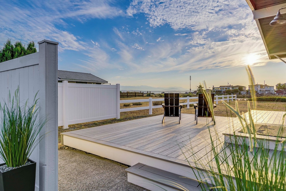 Beach Access, Deck: Waterfront Whidbey Island Home