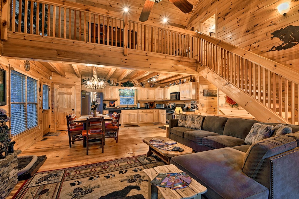 Riverside Ellijay Cabin w/ Hot Tub & Game Room view 5