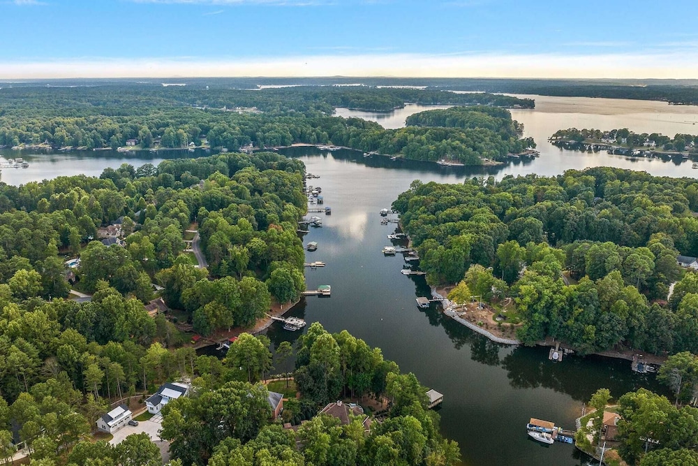 Livin' Large Lake Norman Estate w/ Pool, Dock, Game Room & Scenic Views