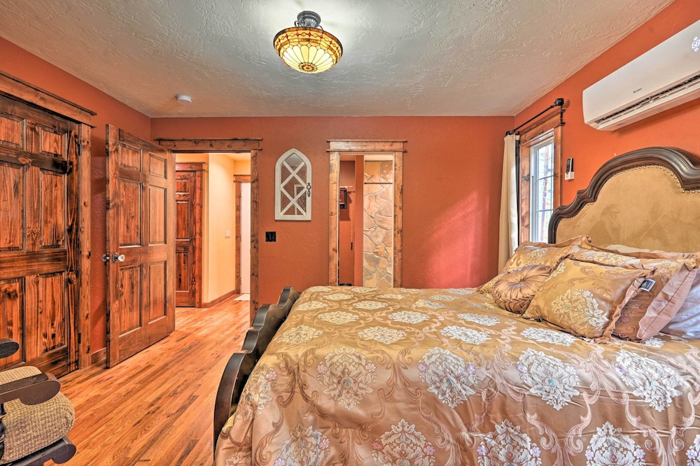 Tudor-style Broken Bow Cottage w/ Hot Tub & Decks! view 5