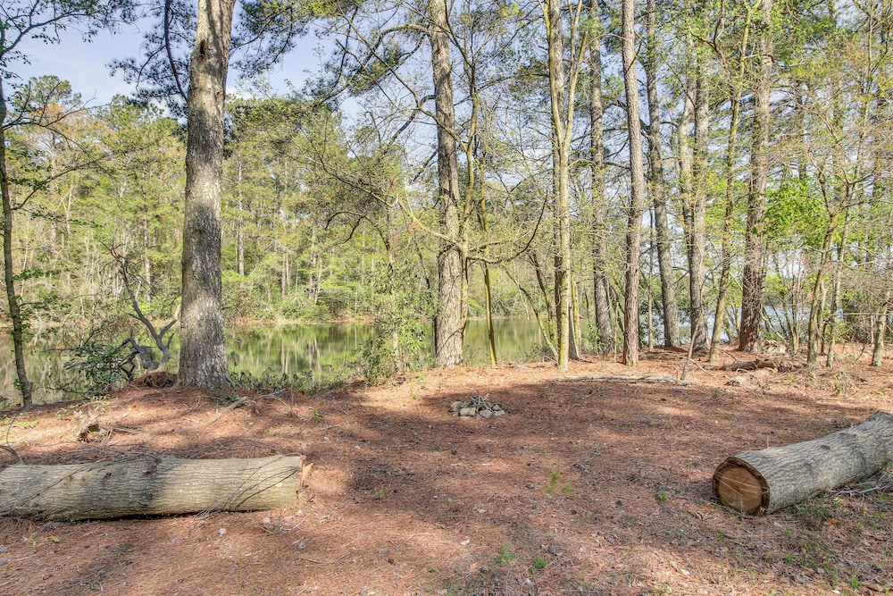 136 Private Acres: Lakefront Aiken County Home!