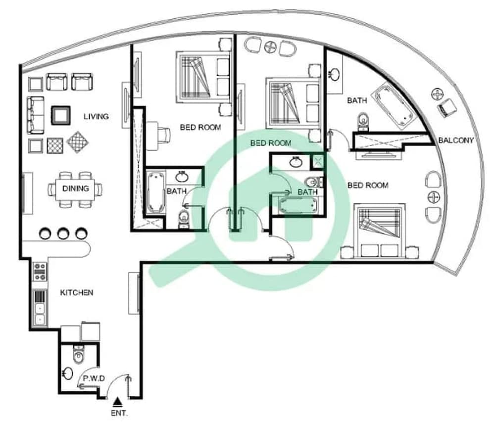 Spacious and Modern 3 Bedroom Perfect for Family