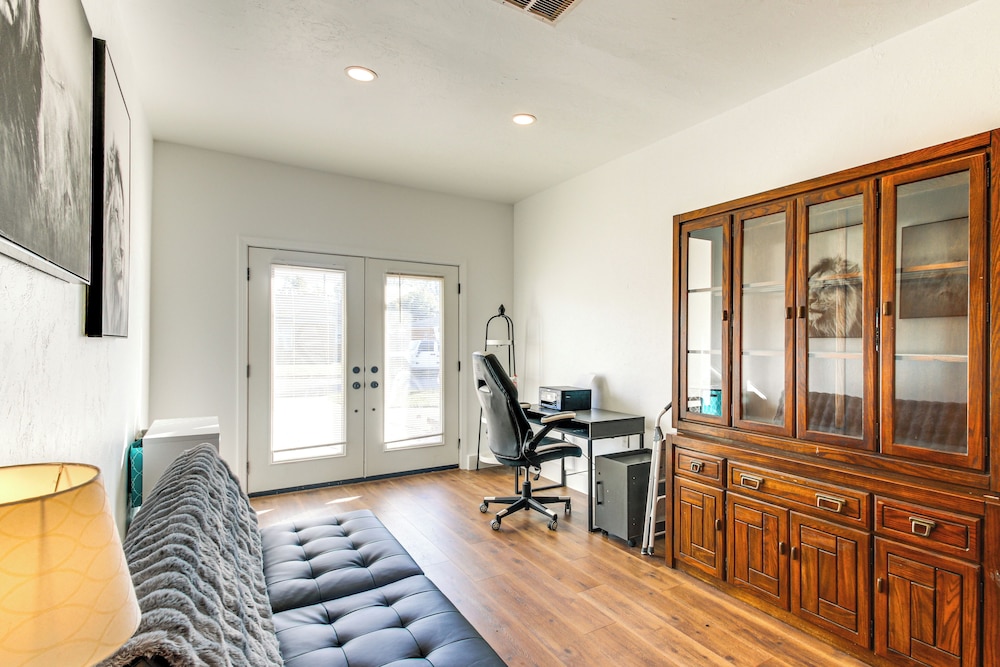 Easy OKC Access! Quiet Home w/ Yard & Workspace