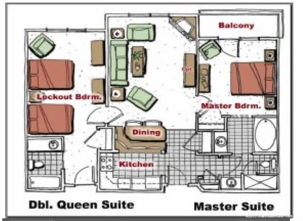 Villa 2057 2 Bed 2 Bath Full Kitchen 2 Bedroom Villa