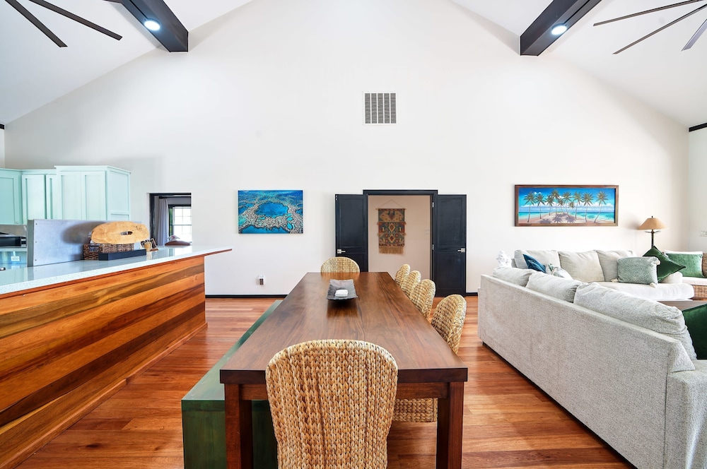 Beachfront Villa With Long Private Pier and Pool