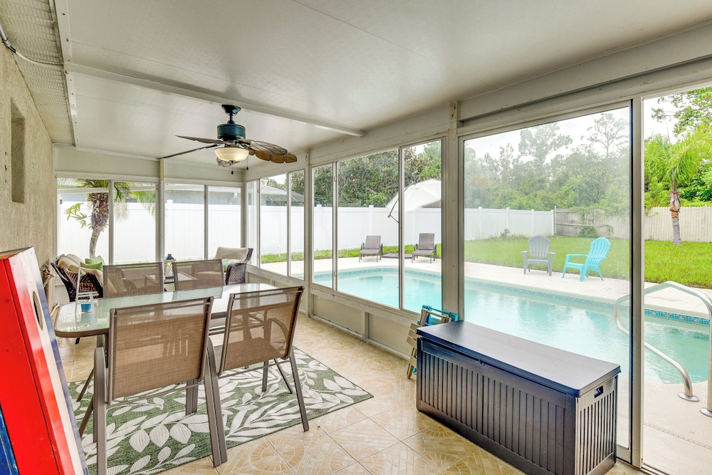 Palm Coast Comfort: Family Home w/ Lanai, Big Yard