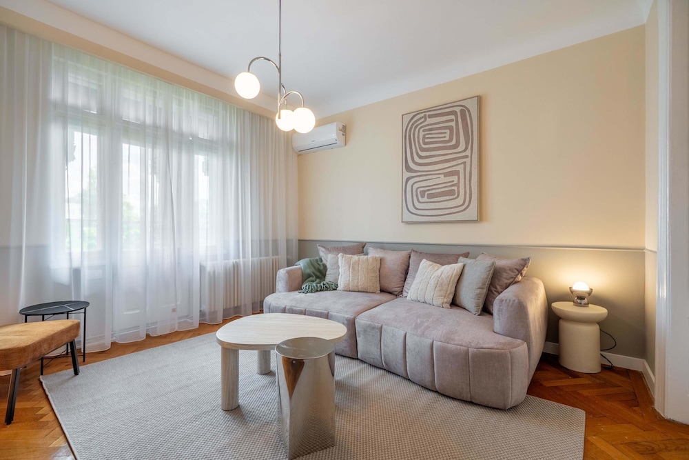 Elegant 3BR Flat Steps From Romanian Athenaeum