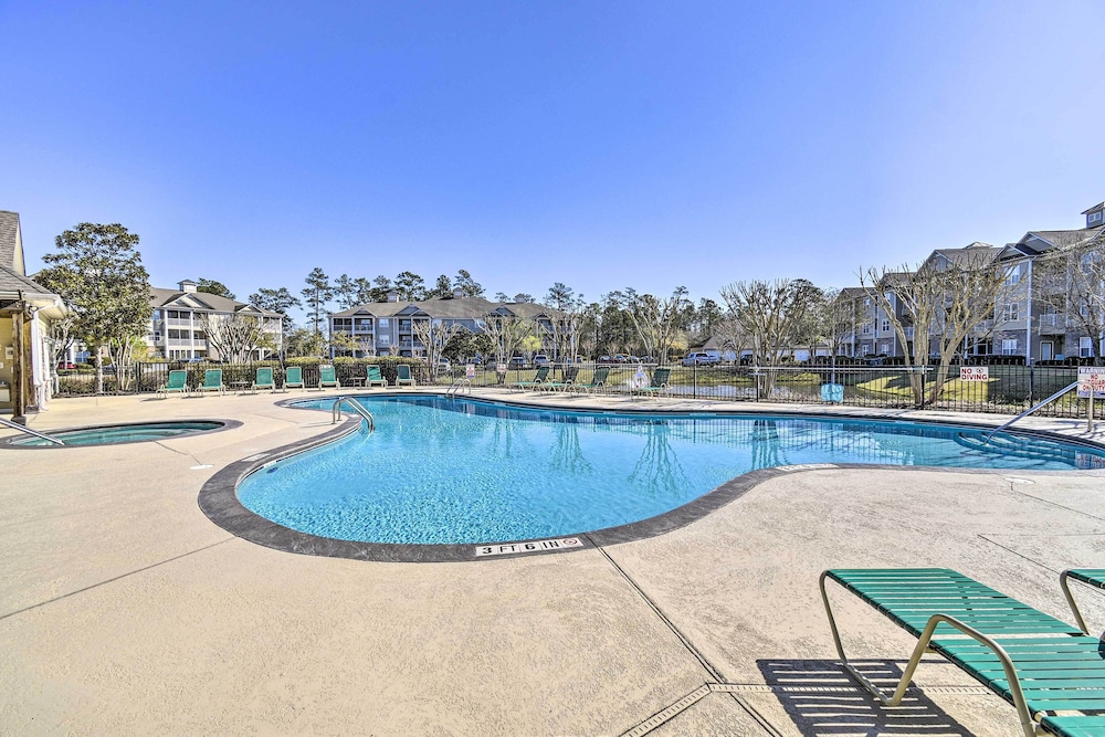 Walk to Crow Creek Golf Club: Condo w/ Pool!