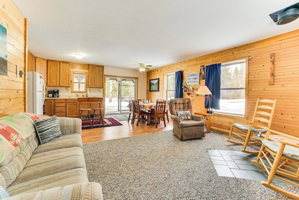 Near Lake Huron: Secluded Goetzville Cabin w/ Deck