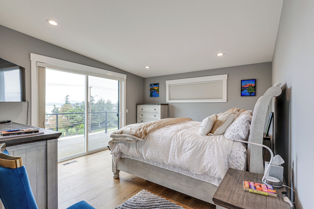 Fenced Yard, Water & Island Views: Anacortes Home!