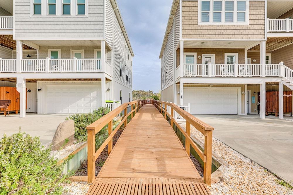 Steps to Beach: Gem w/ Views & Dock in Oak Island