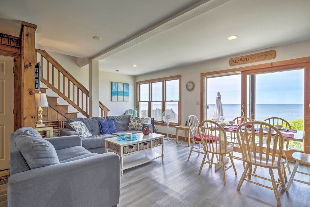 Fireplace + Sunroom! Oceanfront Cape Cod Cottage