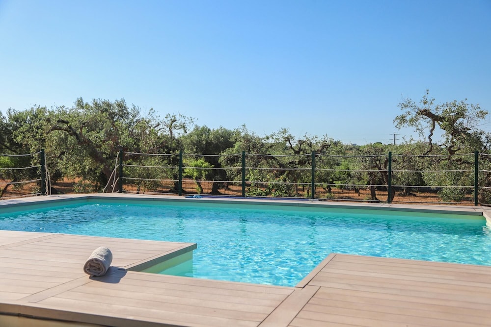TD Trulli Albapetra Pool Olive Trees view 2