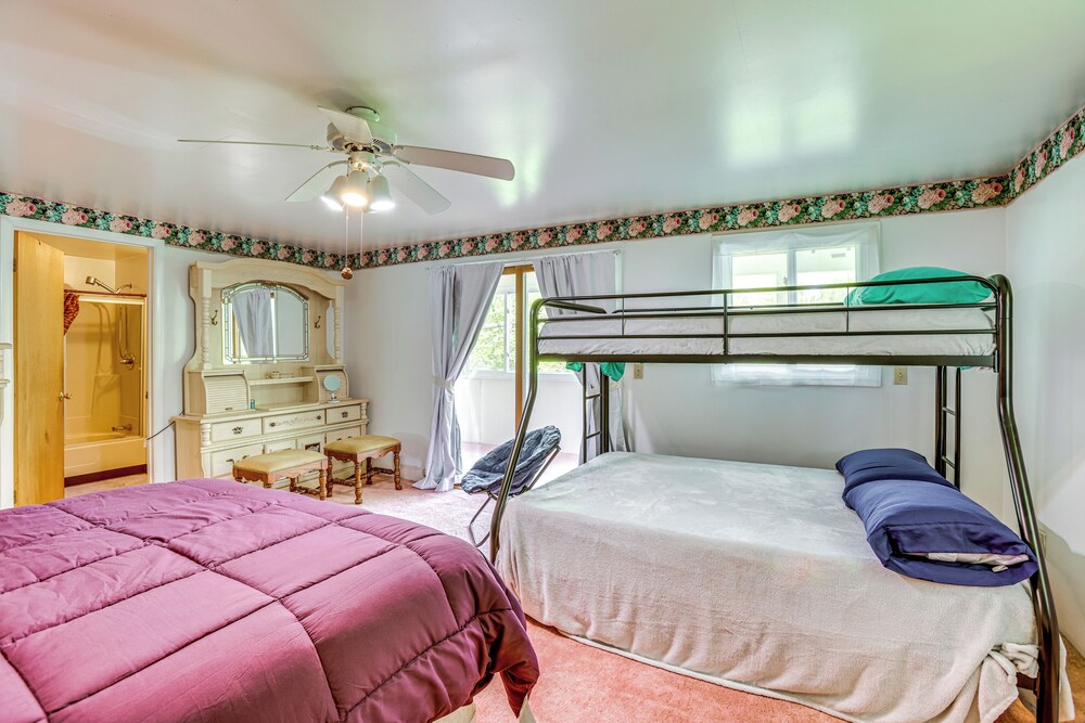 Lakefront Group Getaway w/ Dock in Baldwin!