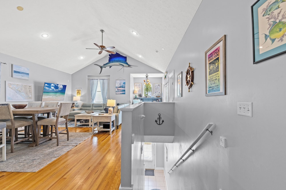 Seafoam Beautiful 3BR Home With Heated Private Pool - 4 Min Walk to Beach!