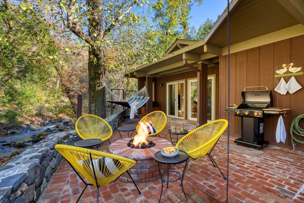 Sonoma Creek Haven Hot Tub Firepit Creekside Views Near Kenwood Wineries