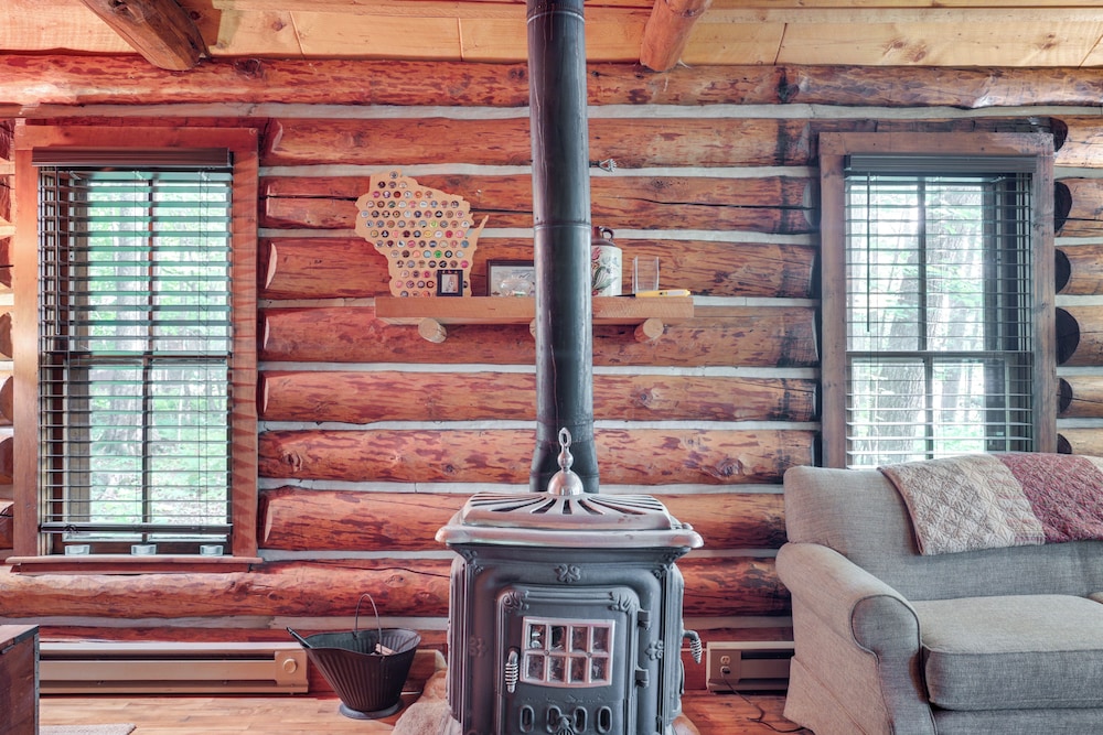 Pier & Lake-view Patio: Wisconsin Northwoods Cabin