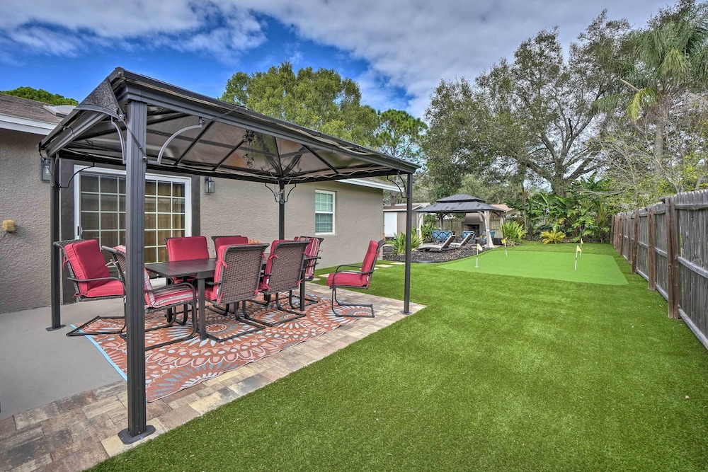 Beachy Palm Harbor Escape: Swim Spa Pool & Gazebo view 3