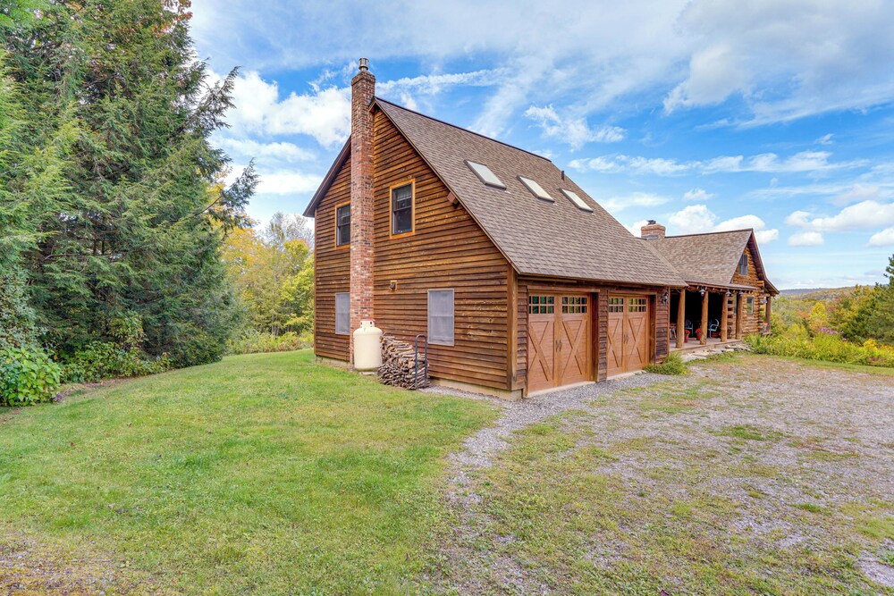 Cozy Log Cabin Near Mt Snow: Views, Modern Comfort