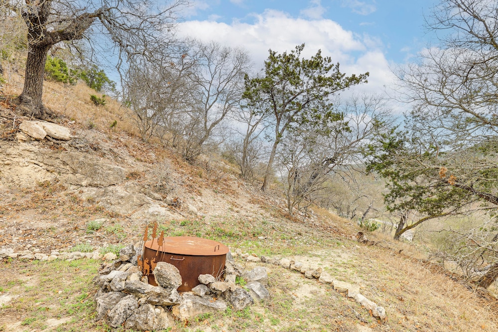 Fire Pit, Views: Peaceful Texas Hill Country Cabin