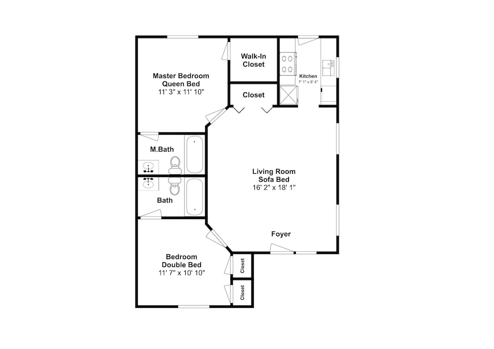 Guest Cottage 6 2 Bedroom Condo