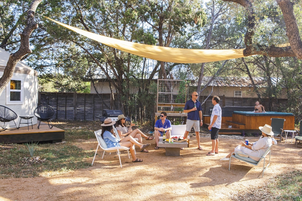 The Macaw Yurt at Camposanto ATX Glamping on Lake Travis
