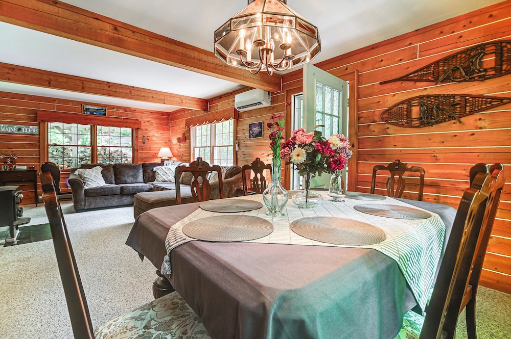 1 Mi to Rangeley Lake: Cabin w/ Wraparound Deck!