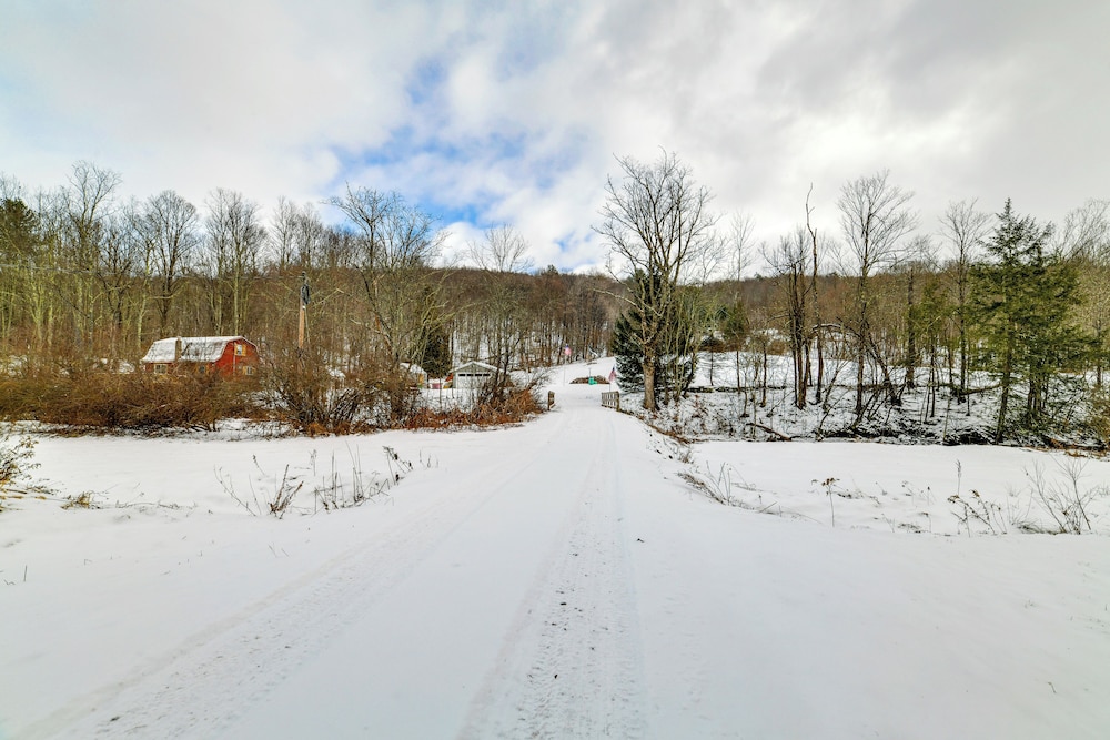 Mtn-view Deck & Grill: Creekside Catskills Cabin!