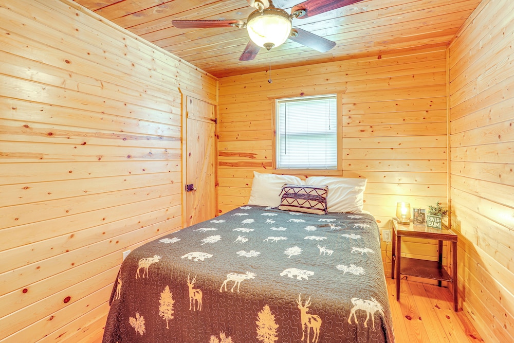Fire Pit, Screened Deck: Riverfront Ozarks Cabin!