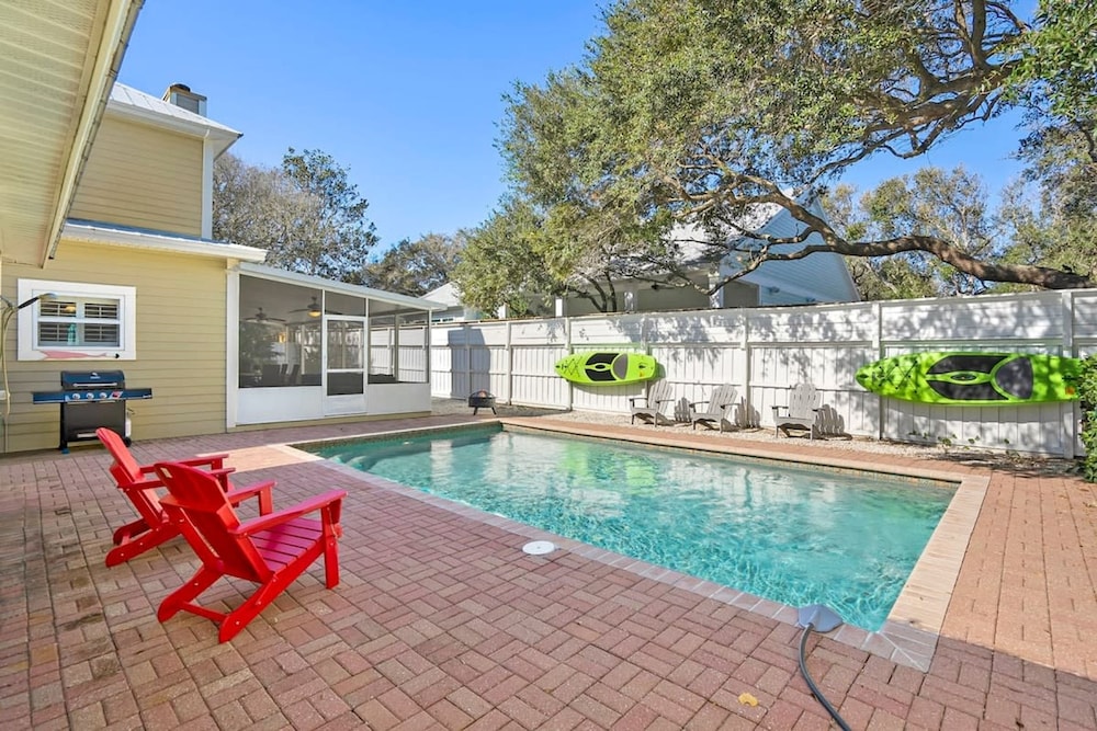 Beach House Pool Golf Cart Game Room BBQ