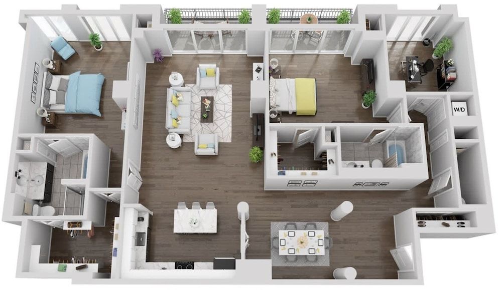 Lake View Penthouse Top Amenities Unit Laundry