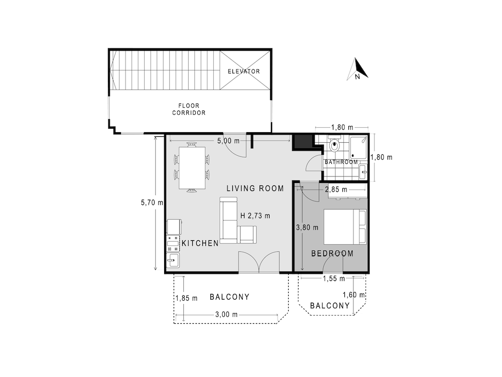 Sanders Arch - Cozy 1-bdr Apt w Balcony photo 4