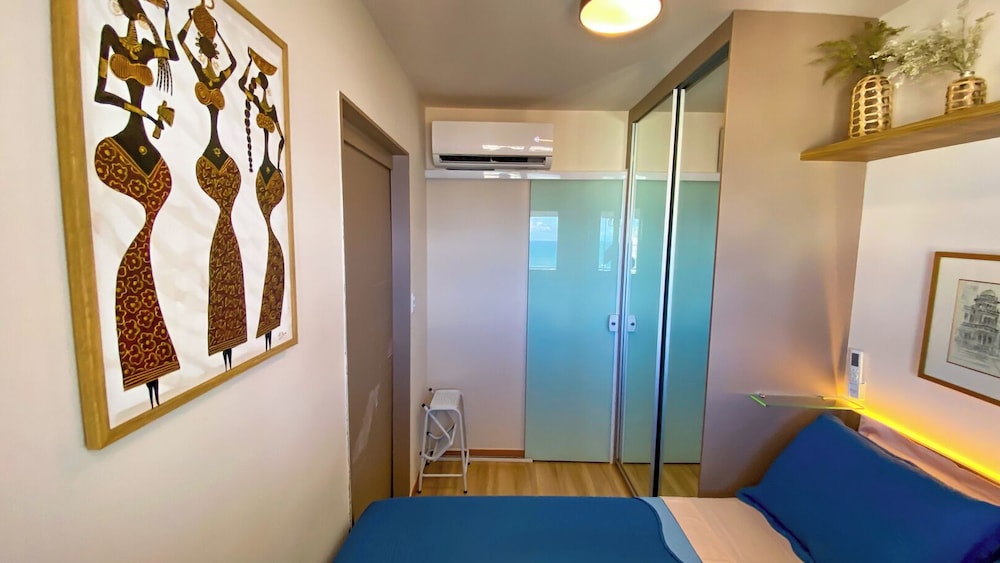 Flat Beira-mar com Varanda Piscina e Academia