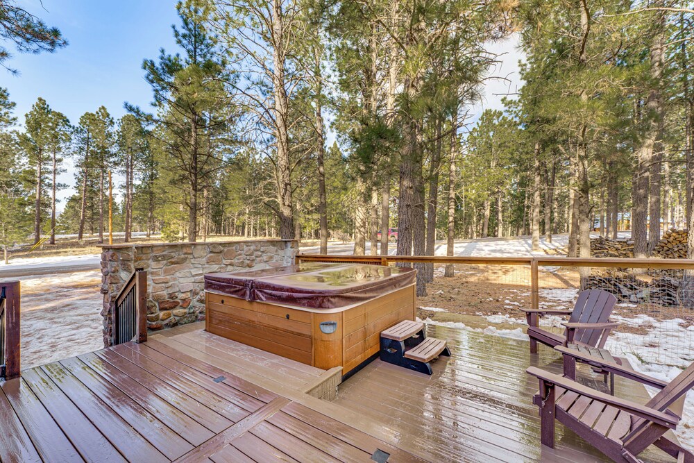 Hot Tub + Fireplace: Cozy Angel Fire A-frame Cabin