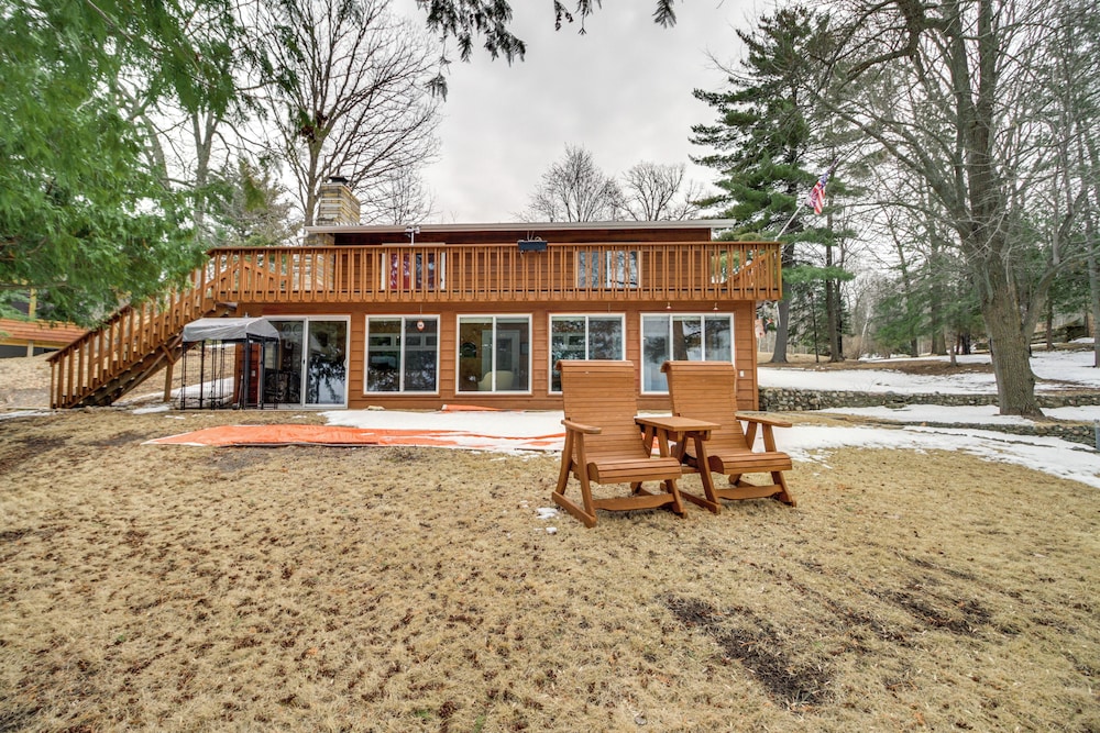 Dock, Deck & Fire Pit: Lakefront Home in Walker!