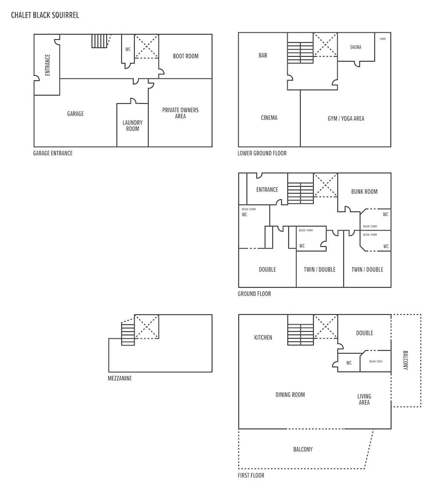 Chalet Black Squirrel Luxury Retreat With hot tub Sauna