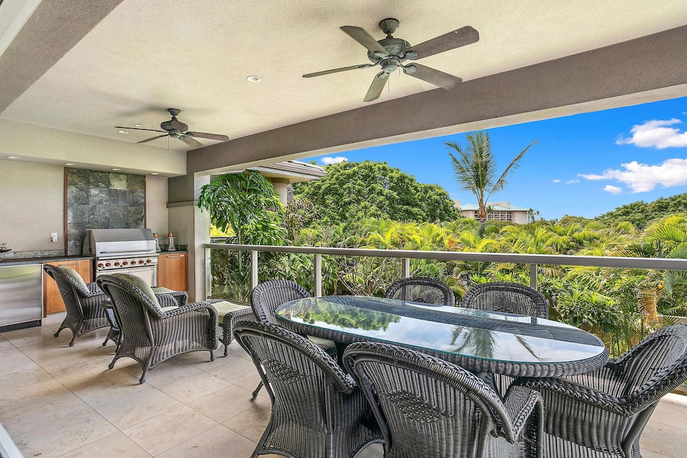 Luxurious Ho'olei 12-2, Lush View, Close to Pool, Sleeps 8 in Beds, Central AC!