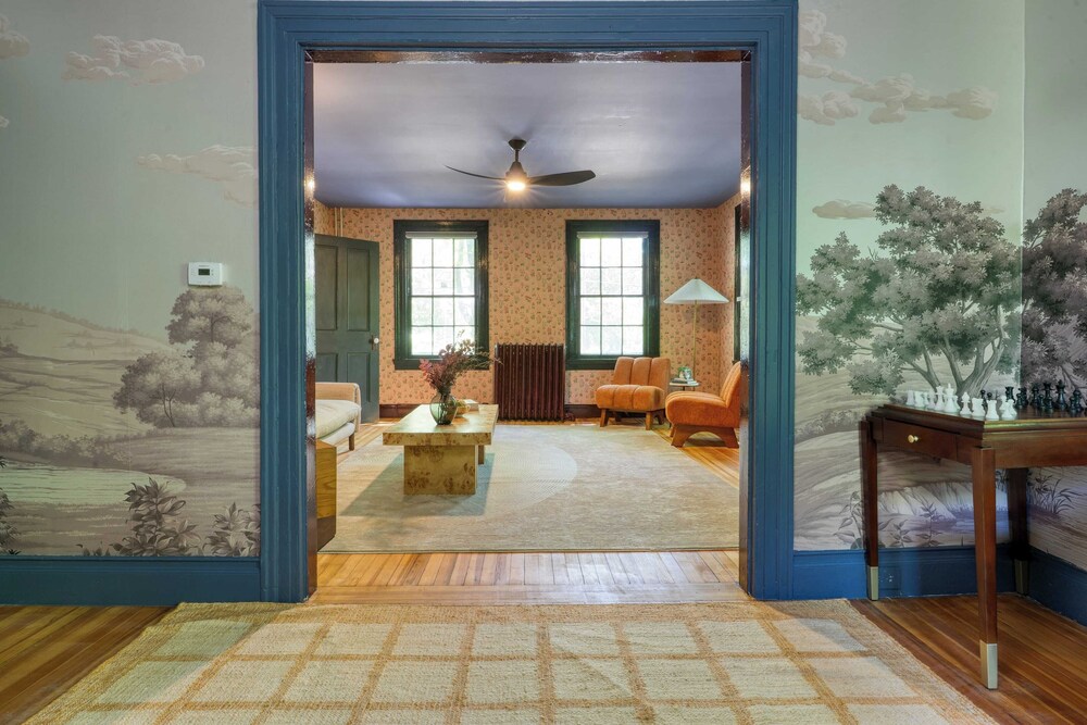 Relax in Style at Historic Modern on Main With Modern Amenities & Wooded Views